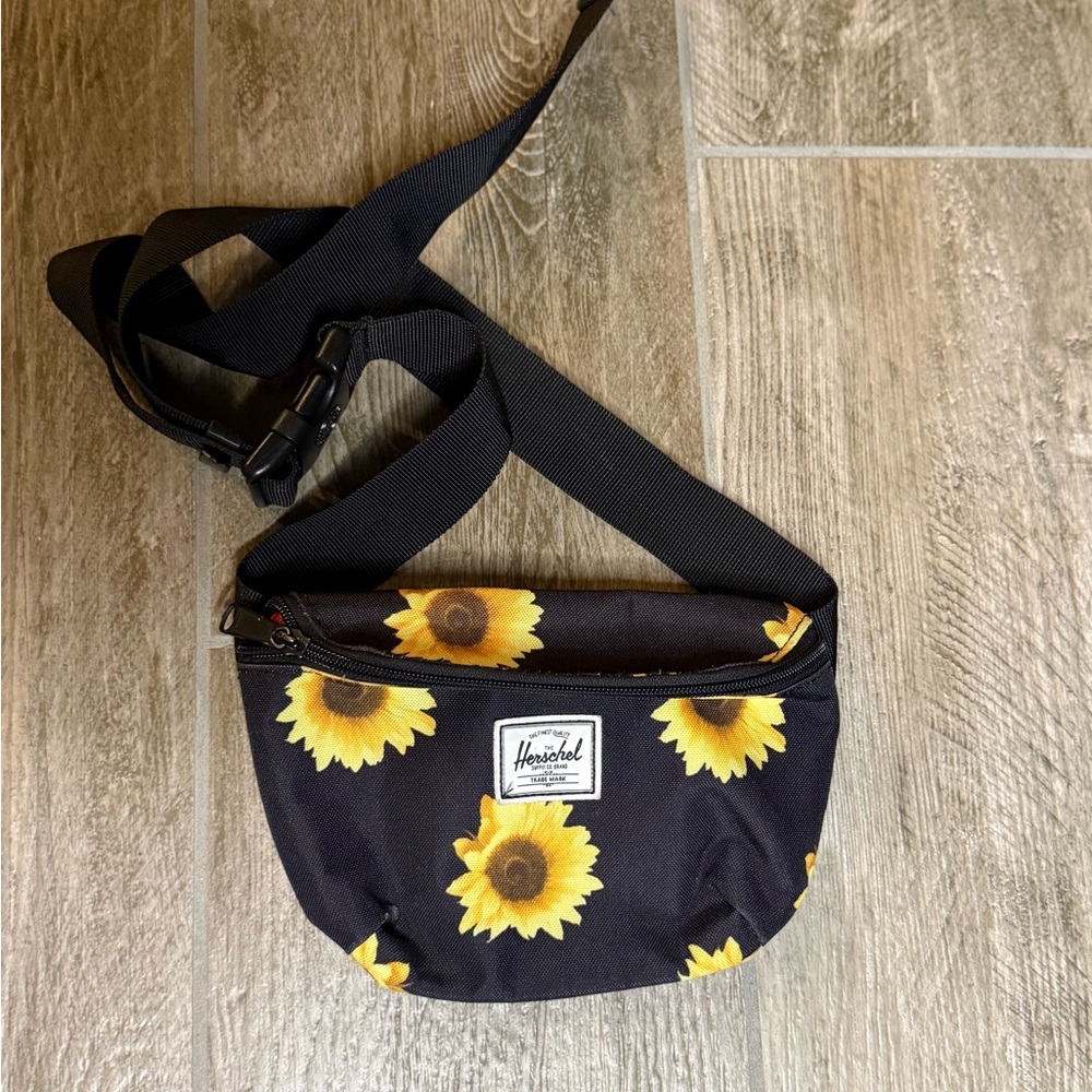 Herschel Supply Co. Sunflower Print Fanny Pack - Black & Yellow